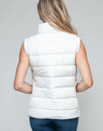 Snobbish Zip Up Turtleneck Vest with Pockets