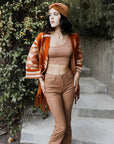 Southwestern Geometric Fringe Ruana