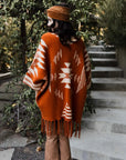 Southwestern Geometric Fringe Ruana
