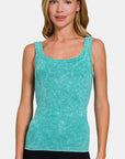 Zenana Ribbed Scoop Neck Tank