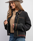 Embroidered Wash Cotton Jacket