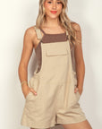 VERY J Adjustable Suspender Overalls with Pockets