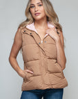 Snobbish Snap and Zip Closure Hooded Vest