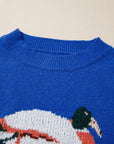 Mallard Duck Drop Shoulder Long Sleeve Sweater