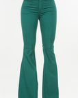 GJG Denim Bell Bottom Jean In Hunter Green - Inseam 32