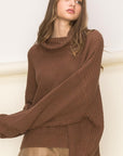 HYFVE Cuddly Cute Turtleneck Oversized Sweater - Online Only