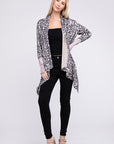 Leopard Print Open Front Cardigan