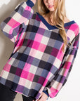 e Luna PLUS Multi Plaid Boxy Top