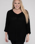 Eesome Plus Size Crew Neck Knit Sweater