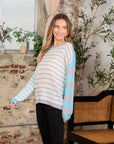 Sew In Love Full Size Striped Dropped Shoulder Sweater