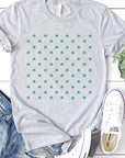 Clover Pattern Graphic Tee