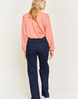 Jade by Jane High Waisted Button Wide Leg Jeans PLUS