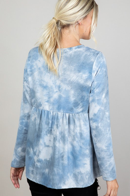 e Luna PLUS Cloud Tie Dye Babydoll Top