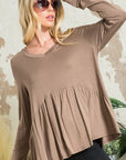 e Luna PLUS Solid Babydoll Top