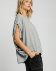 Umgee Exposed Seam Round Neck Batwing Sleeve Knit Top