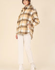 Plaid Sherpa Jacket with Pockets by Lilou