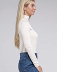 Zenana Ribbed Turtle Neck Long Sleeve Top