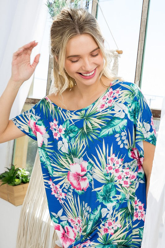 e Luna Tropical One Shoulder Top