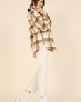 Plaid Sherpa Jacket with Pockets by Lilou