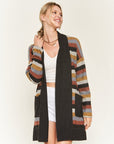 Jade By Jane Multi Color Striped Cardigan