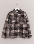 HYFVE Plaid Button Up Boucle Jacket