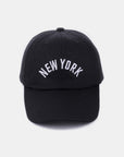 Zenana Embroidered City Baseball Cap