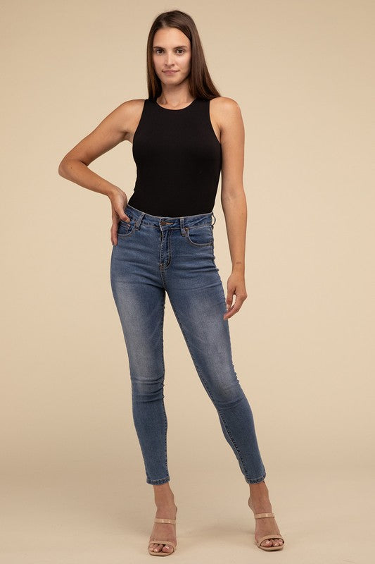 ZENANA Boat Neck Sleeveless Padded Bodysuit