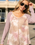 e Luna PLUS Tie Dye Mixed Top