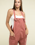 Zenana Washed Knot Strap Romper