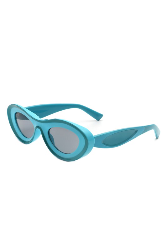Retro Oval Bold Futuristic Sunglasses
