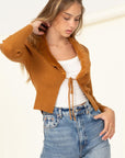 HYFVE Miss Mesmerize Fur Trim Ribbed Cardigan - Online Only