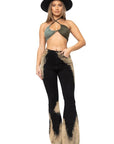 GJG Denim Bleach Bum Bell Bottoms