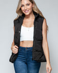 Snobbish Snap and Zip Closure Hooded Vest