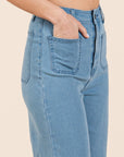 Mittoshop High Waist Wide Leg Jeans