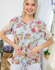 e Luna Floral Boxy Top