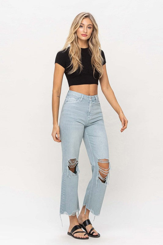 VERVET by Flying Monkey 90&#39;s Vintage Crop Flare Jeans