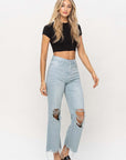 VERVET by Flying Monkey 90's Vintage Crop Flare Jeans