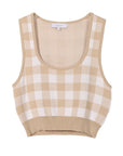 Lilou Sleeveless Gingham Patterned Tank Top