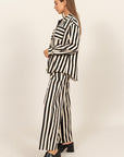 HYFVE Striped Button Up Shirt and Pants Set