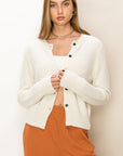 HYFVE Chic Button-Front Cardigan Sweater