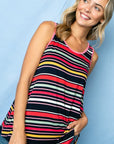 e Luna Multi Striped Tank Top