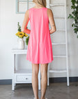 Heimish Full Size V-Neck Mini Tank Dress with Pockets