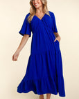 Haptics Tiered Babydoll Maxi Dress with Side Pocket