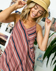 e Luna PLUS Striped Woven Camisole Top