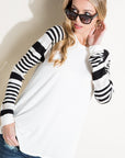 e Luna PLUS Engineering Striped Mix Top