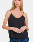 Zenana Two Layered Spaghetti Strap Cami