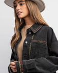 Embroidered Wash Cotton Jacket