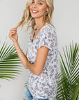 e Luna Paisley Print V-Neck Tunic