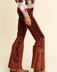 Davi & Dani Elastic Waist Knit Flare Pants