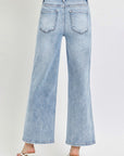 RISEN Full Size Tummy Control High Rise Crop Wide Leg Jeans